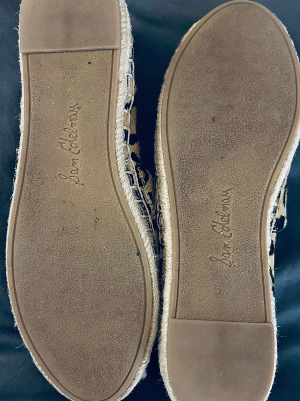 Sam Edelman Kerry Genuine Hair-On-Hide Leopard Espadrille Mule 5.5